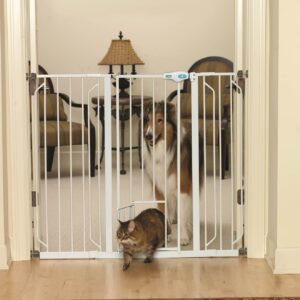 Extra Tall Pet Gate with Pet Door